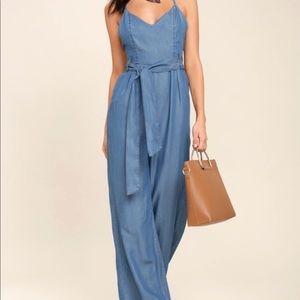 Cruise Blue Chambray Jumpsuit
